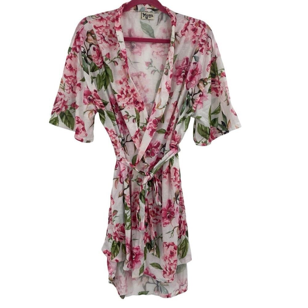 Show Me Your Mumu Brie Kimono Robe ONE SIZE Garden of Blooms  Tropical Floral OS